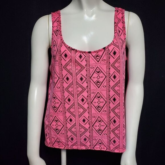 XXI Forever 21 Pink & Black Tank Top (M) - Picture 2 of 5